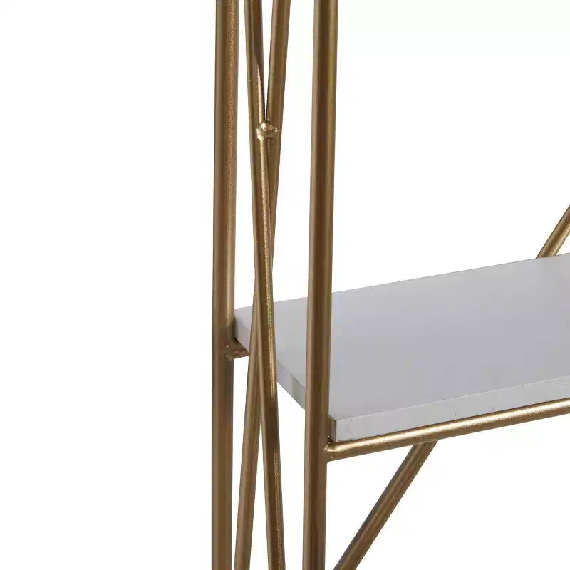 Étagère murale en bois à 4 niveaux Or 61x41 cm | Décoration Glamour de Luxe