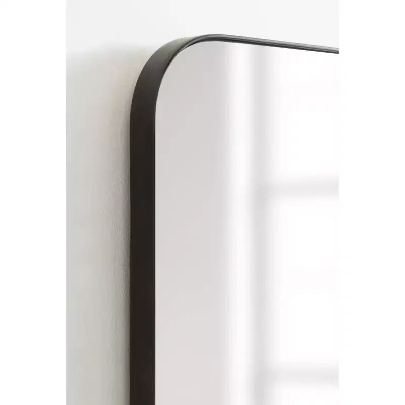 Miroir mural carré 81x81 cm avec étagère naturelle | Style Chadwin