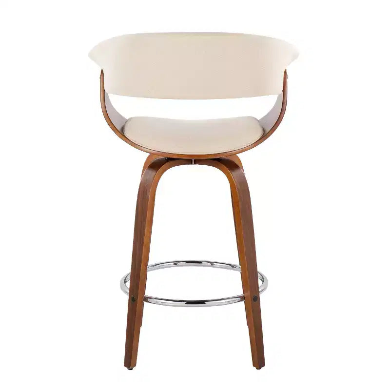 Lot de 2 tabourets de bar pivotants hauteur comptoir | Style vintage moderne, repose-pieds