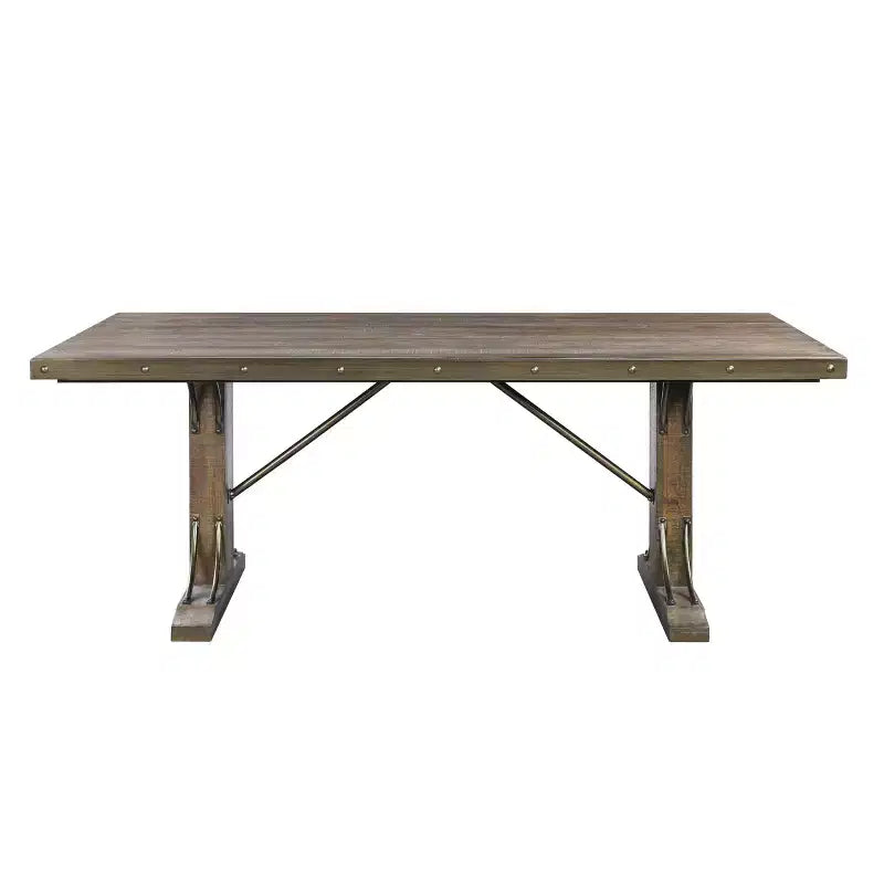 78" Raphaela Dining Table Weathered Cherry Finish - Acme Furniture