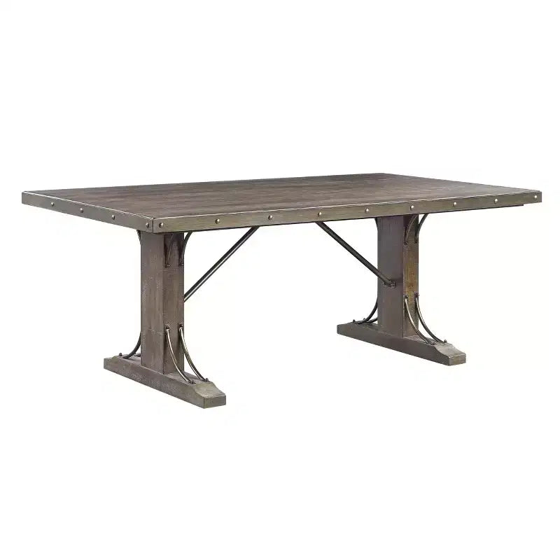 Table à manger rectangulaire de 78 po | Finition Cerisier vieilli