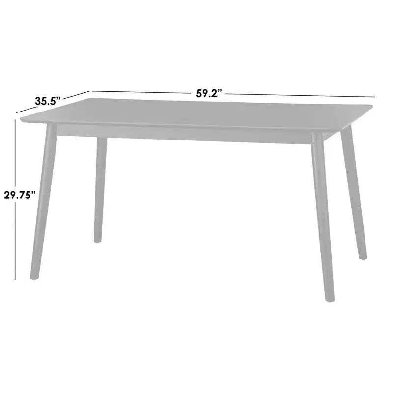 Ensemble de salle à manger rectangulaire 6 pièces noir | Table et chaises