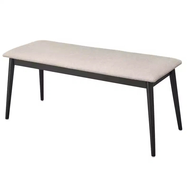 Ensemble de salle à manger rectangulaire 6 pièces noir | Table et chaises