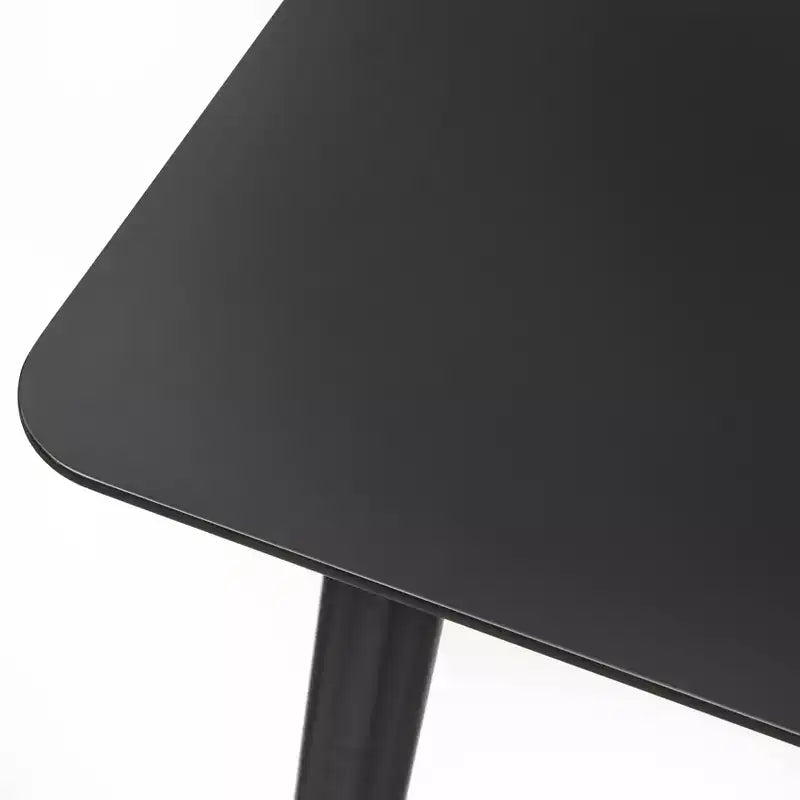 Ensemble de salle à manger rectangulaire 6 pièces noir | Table et chaises