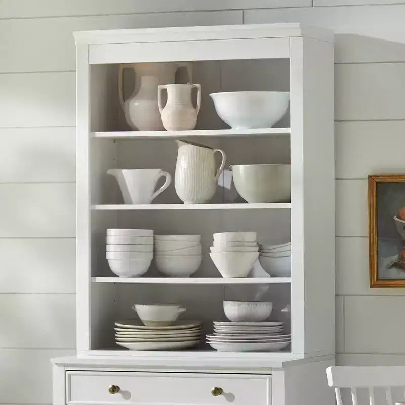3 étagères de rangement blanc | Rangement moderne de style fermier
