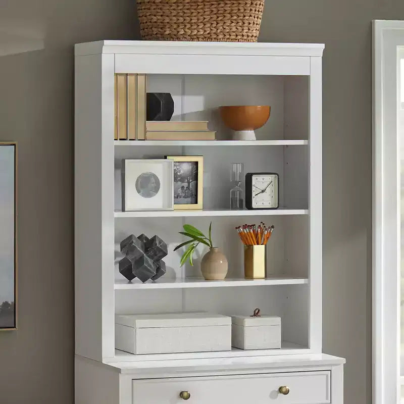 3 étagères de rangement blanc | Rangement moderne de style fermier