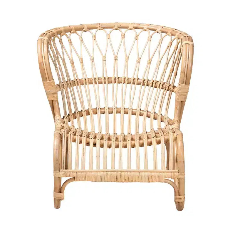 bali & pari Alaya Fauteuil d'appoint en rotin: Fabriqué à la main, Meuble d'intérieur, Sans repose-pieds
