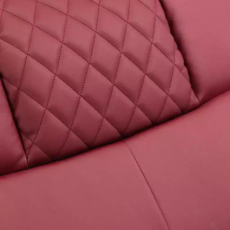 Fauteuil de massage électrique inclinable avec LED | Cuir PU, Rouge
