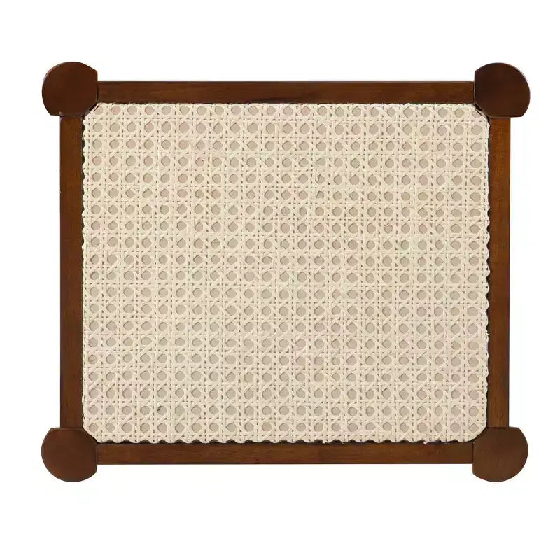 Coiffeuse en bois massif avec tabouret | Miroir basculant et rangement bohèmes