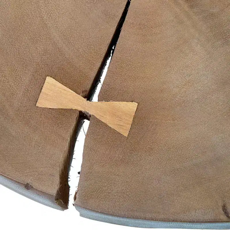 Table d'appoint ronde 22" en teck recyclé | Piètement tripode rustique, aucun assemblage requis