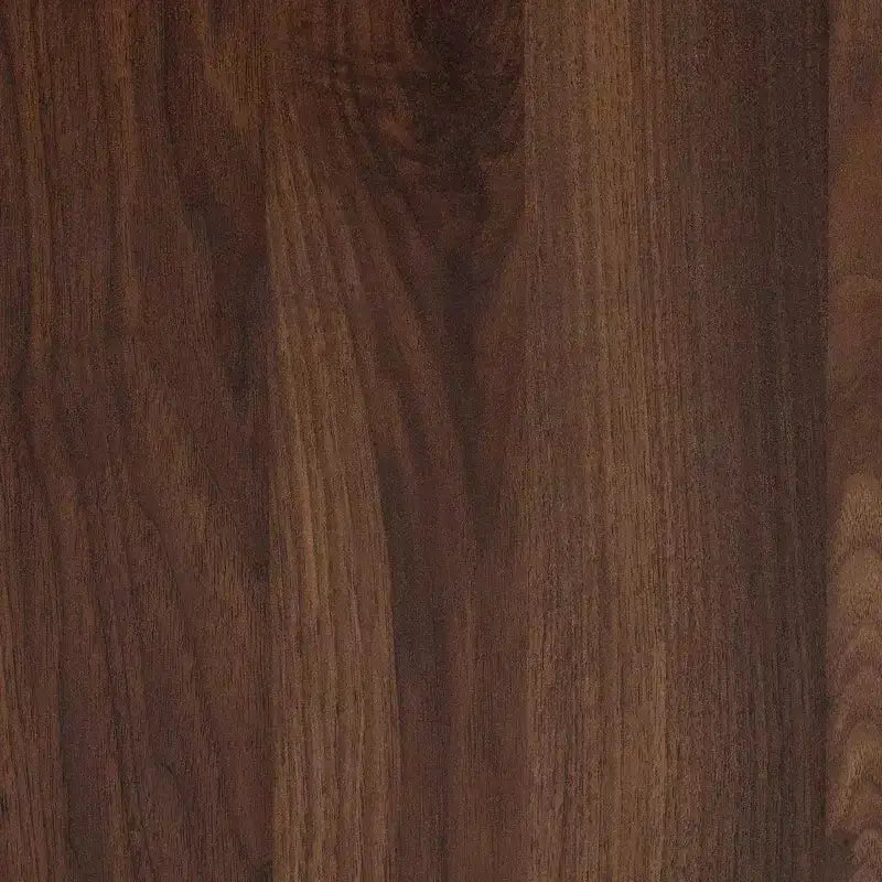 Table basse en bois à 2 tiroirs - Noyer brun et doré | Rangement de style Mid-Century