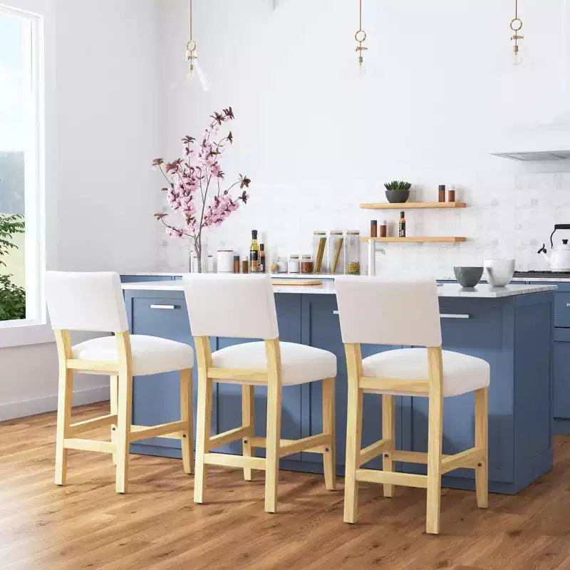 Tabouret de bar à dossier ouvert hauteur comptoir | Rembourré, capacité de 113 kg