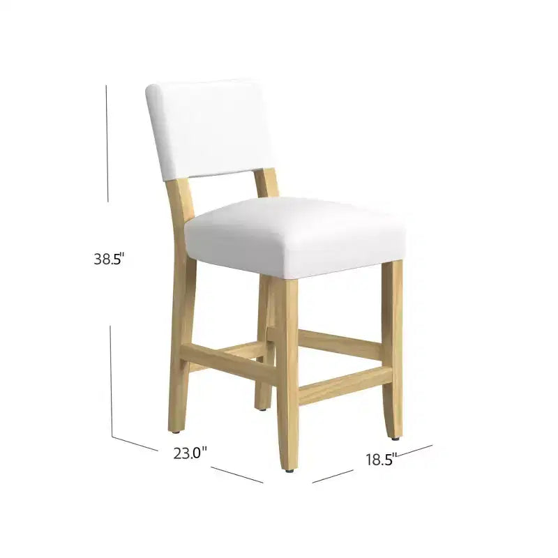 Tabouret de bar à dossier ouvert hauteur comptoir | Rembourré, capacité de 113 kg