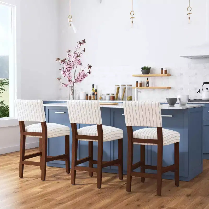 Tabouret de bar à dossier ouvert hauteur comptoir | Rembourré, capacité de 113 kg