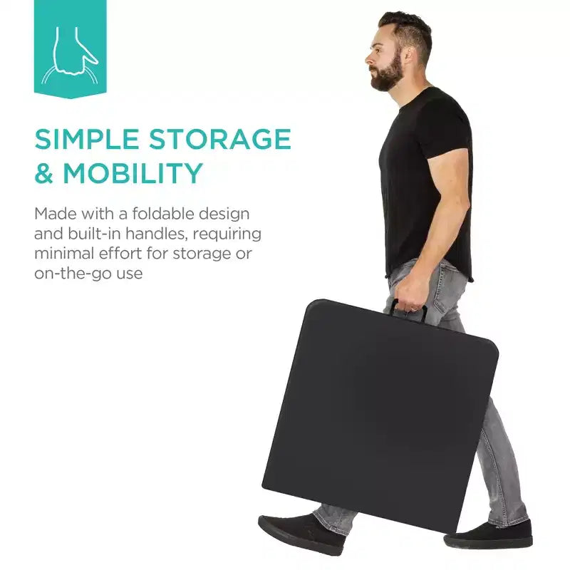 Table pliante en plastique 122 cm Intérieur et extérieur | Capacité 136 kg, Portable