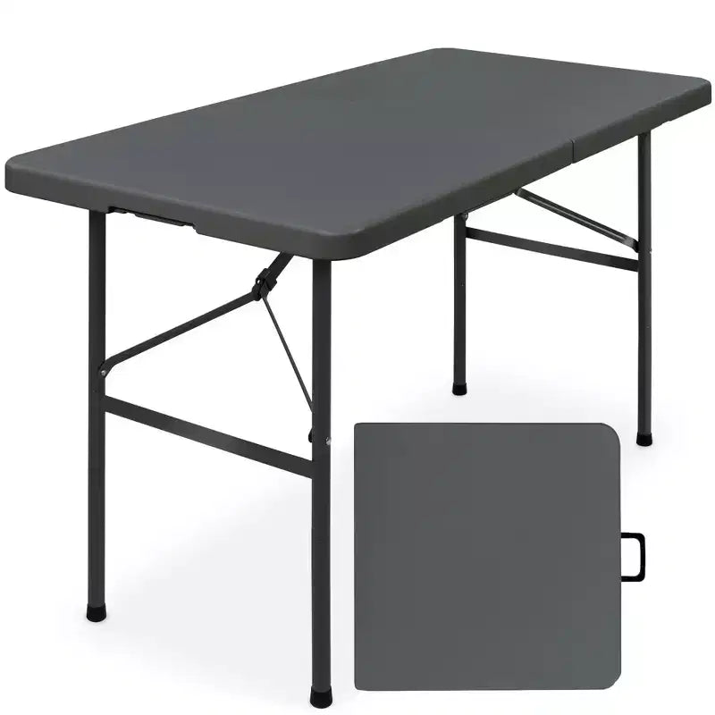 Table pliante en plastique 122 cm Intérieur et extérieur | Capacité 136 kg, Portable