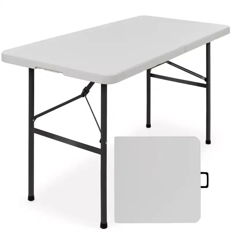Table pliante en plastique 122 cm Intérieur et extérieur | Capacité 136 kg, Portable