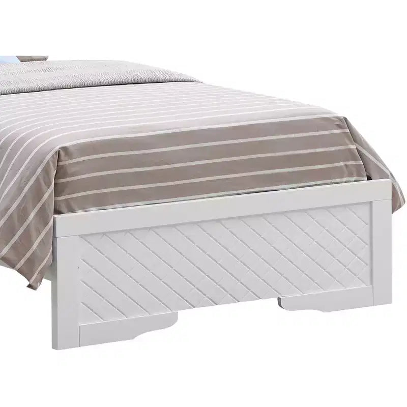 Lit double avec tête de lit LED | Cuir capitonné, finition bois gaufré