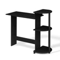 Furinno Modern Compact Computer Desk Writing Study Home Office Corner Desk with Storage Shelves