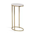 Kate and Laurel Natalli Oval Metal C Table, 14x9x28, Gold