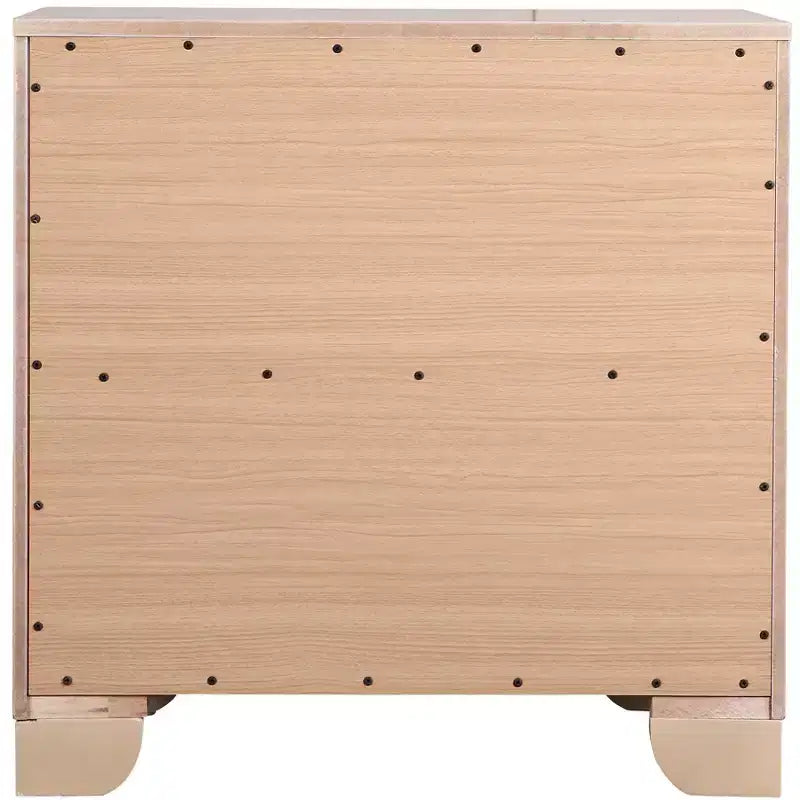 Table de chevet à 2 tiroirs avec miroirs décoratifs | 71 cm H x 43 cm L x 71 cm P
