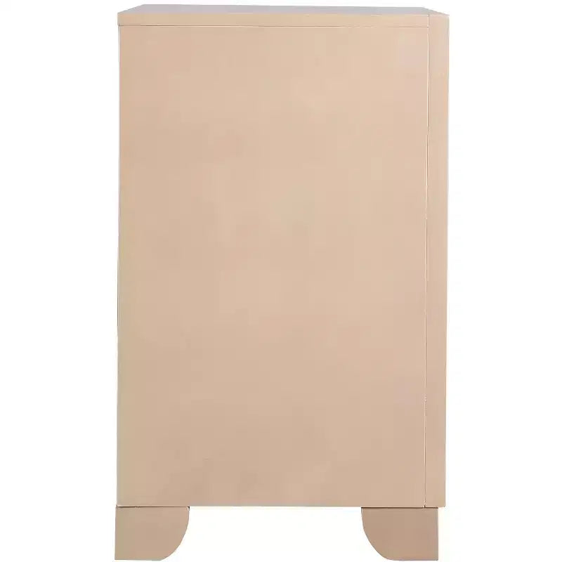Table de chevet à 2 tiroirs avec miroirs décoratifs | 71 cm H x 43 cm L x 71 cm P
