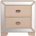 Passion Furniture Hollywood Hills 2-Drawer Nightstand (28 in. H x 28 in. W x 17 in. D)