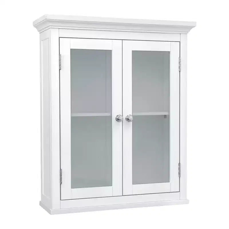Teamson Home Armoire murale amovible 2 portes 20 x 24 po, blanc