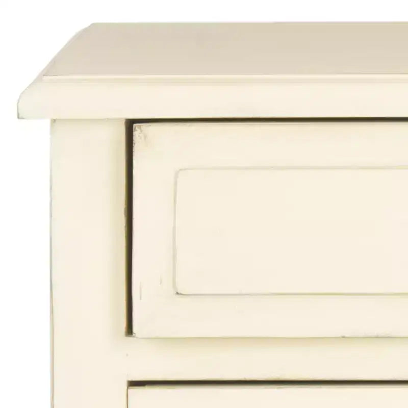 Table de Chevet de Ferme Française | Bouleau Blanc, 2 Tiroirs, Aucun Assemblage