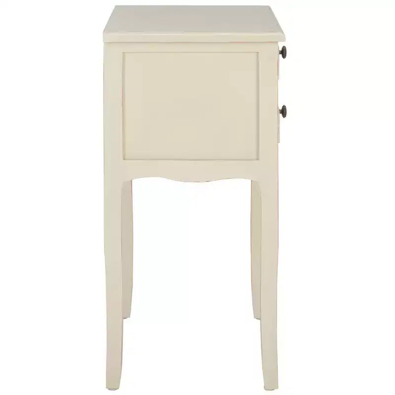 Table de Chevet de Ferme Française | Bouleau Blanc, 2 Tiroirs, Aucun Assemblage