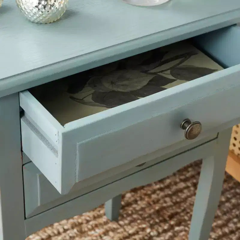 Table de Chevet de Ferme Française | Bouleau Blanc, 2 Tiroirs, Aucun Assemblage