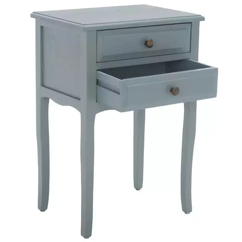 Table de Chevet de Ferme Française | Bouleau Blanc, 2 Tiroirs, Aucun Assemblage