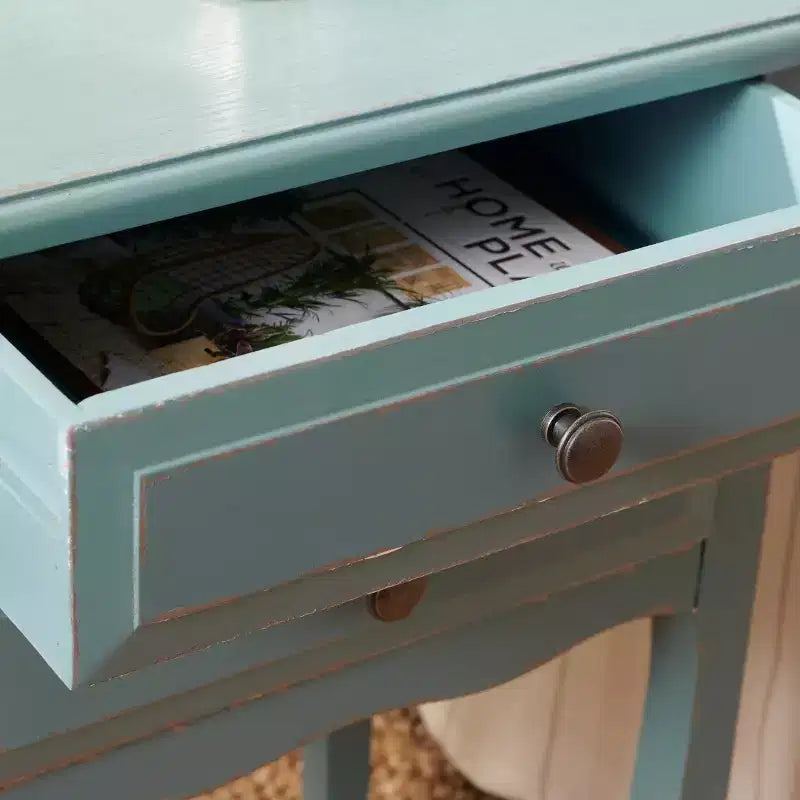 Table de Chevet de Ferme Française | Bouleau Blanc, 2 Tiroirs, Aucun Assemblage