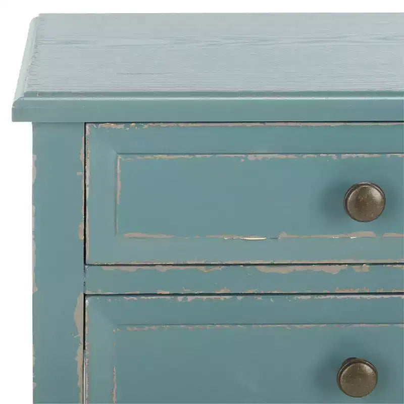 Table de Chevet de Ferme Française | Bouleau Blanc, 2 Tiroirs, Aucun Assemblage