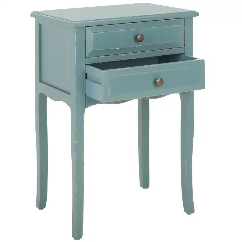 Table de Chevet de Ferme Française | Bouleau Blanc, 2 Tiroirs, Aucun Assemblage