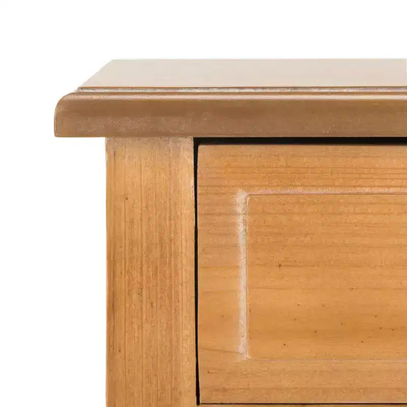 Table de Chevet de Ferme Française | Bouleau Blanc, 2 Tiroirs, Aucun Assemblage