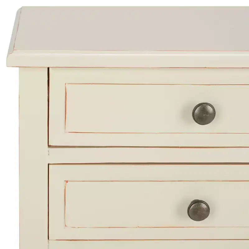 Table de Chevet de Ferme Française | Bouleau Blanc, 2 Tiroirs, Aucun Assemblage