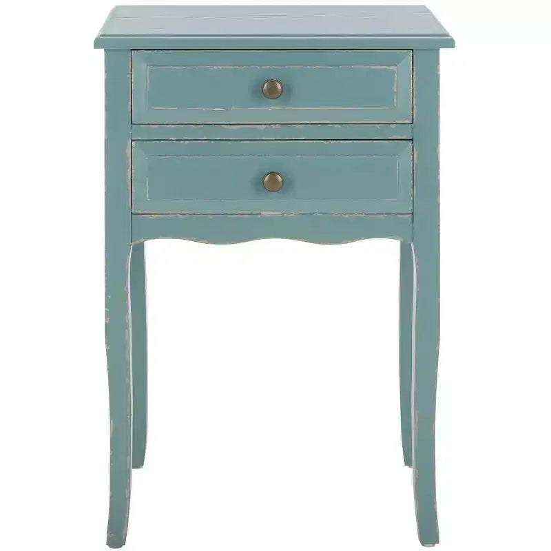 Table de Chevet de Ferme Française | Bouleau Blanc, 2 Tiroirs, Aucun Assemblage