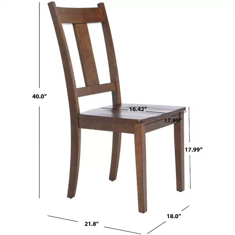 Lot de 2 chaises de salle à manger | Finition café rustique