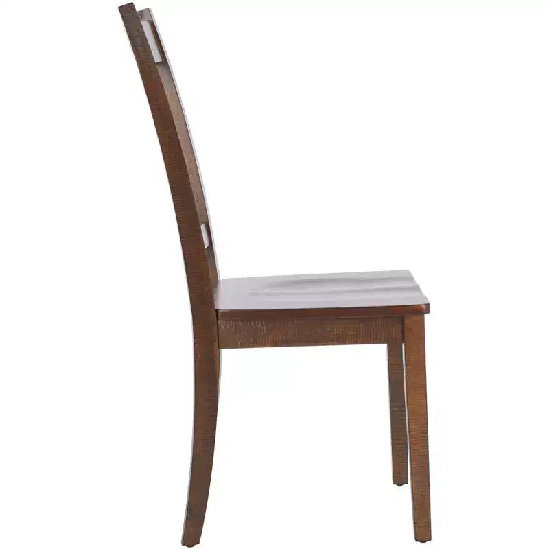 Lot de 2 chaises de salle à manger | Finition café rustique
