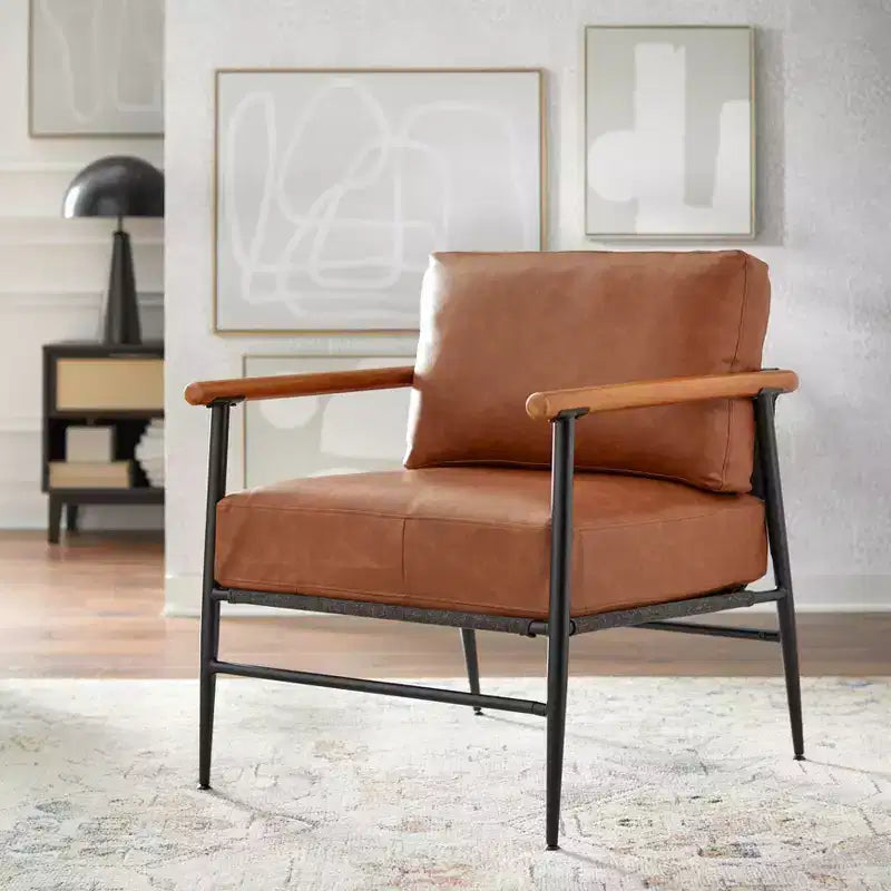 Fauteuil d'appoint moderne du milieu du siècle | Fauteuil rembourré pour salon