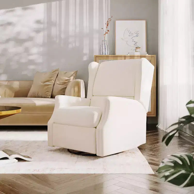 Fauteuil Inclinable Glider Rocker Manuel | Fauteuil à Oreilles Pivotant à 360°