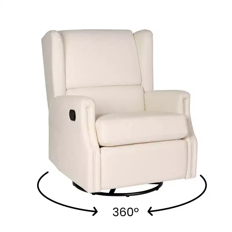 Fauteuil Inclinable Glider Rocker Manuel | Fauteuil à Oreilles Pivotant à 360°