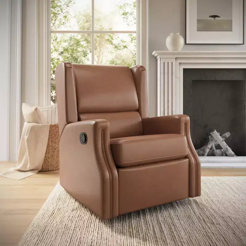 Fauteuil Inclinable Glider Rocker Manuel | Fauteuil à Oreilles Pivotant à 360°