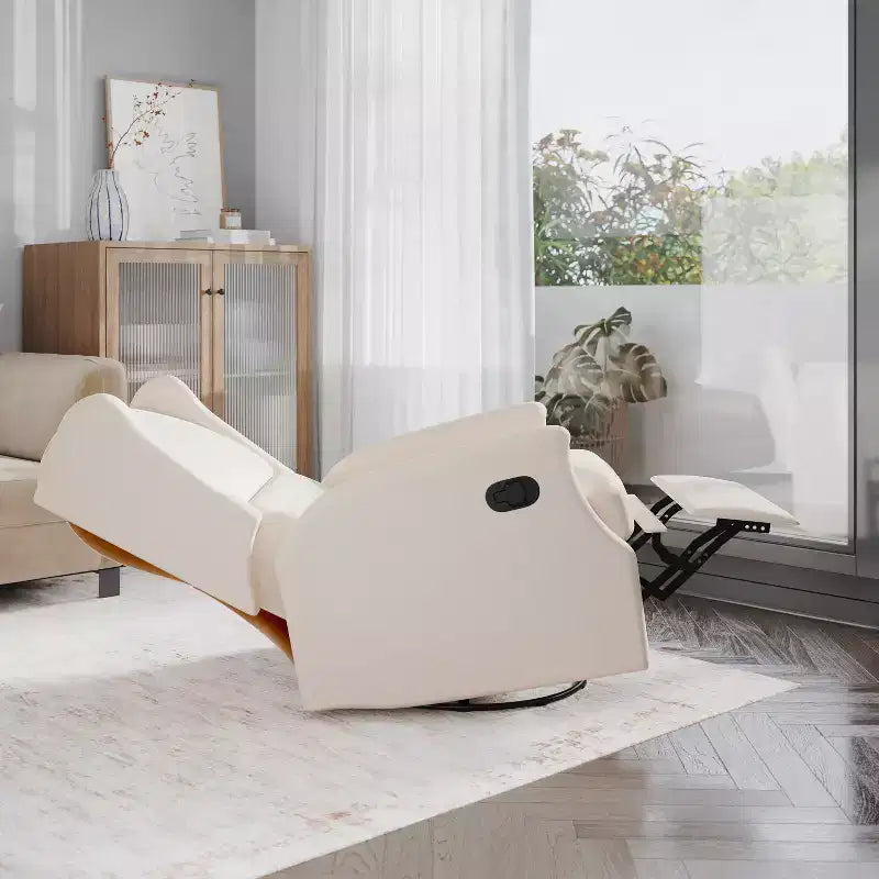 Fauteuil Inclinable Glider Rocker Manuel | Fauteuil à Oreilles Pivotant à 360°