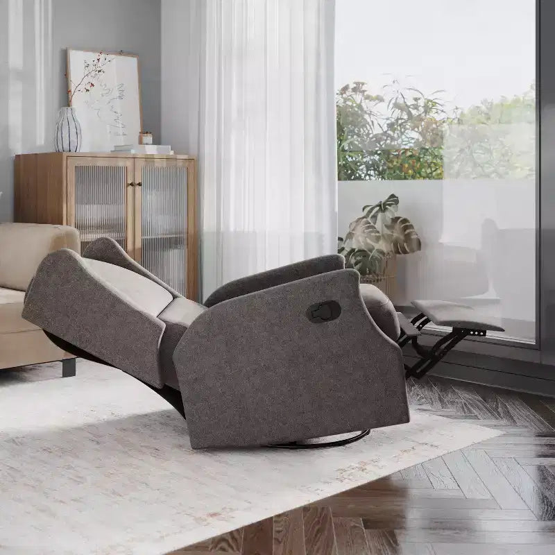 Fauteuil Inclinable Glider Rocker Manuel | Fauteuil à Oreilles Pivotant à 360°