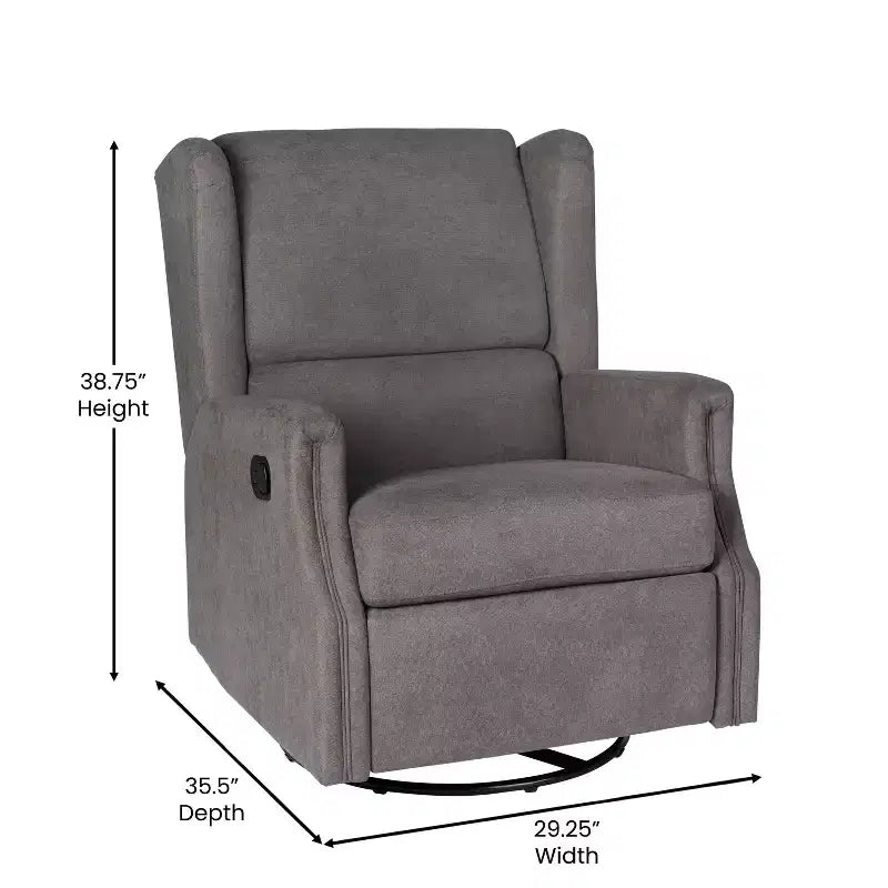 Fauteuil Inclinable Glider Rocker Manuel | Fauteuil à Oreilles Pivotant à 360°