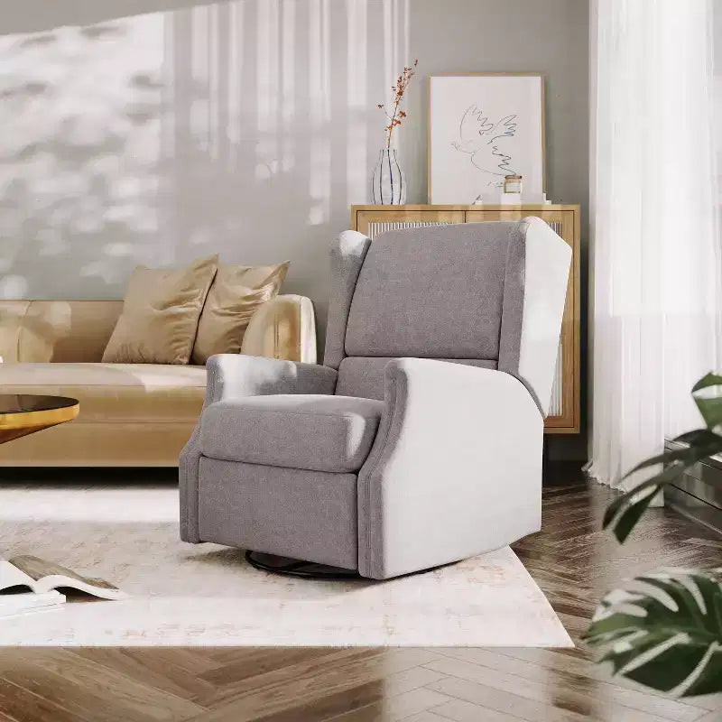 Fauteuil Inclinable Glider Rocker Manuel | Fauteuil à Oreilles Pivotant à 360°