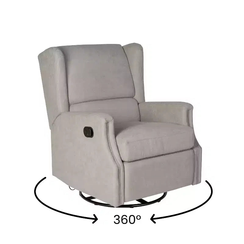Fauteuil Inclinable Glider Rocker Manuel | Fauteuil à Oreilles Pivotant à 360°