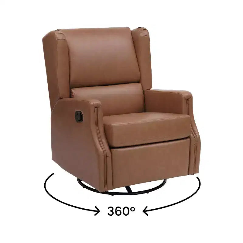 Fauteuil Inclinable Glider Rocker Manuel | Fauteuil à Oreilles Pivotant à 360°
